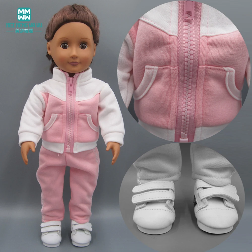 Кукольная одежда для 45 см Американская кукла аксессуары модная повседневная куртка+ эластичные брюки