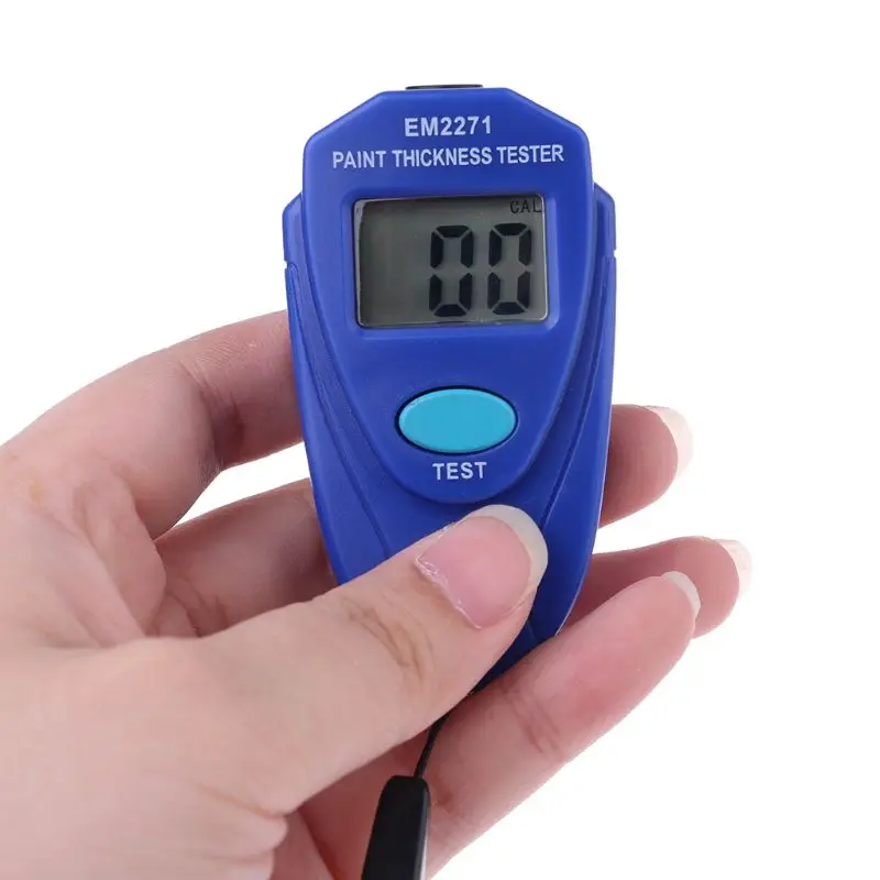 EM2271/EM2271A Mini LCD Digital Automobile Thickness Gauge Car Paint Tester Display Thickness Coating Meter Testing Instrument