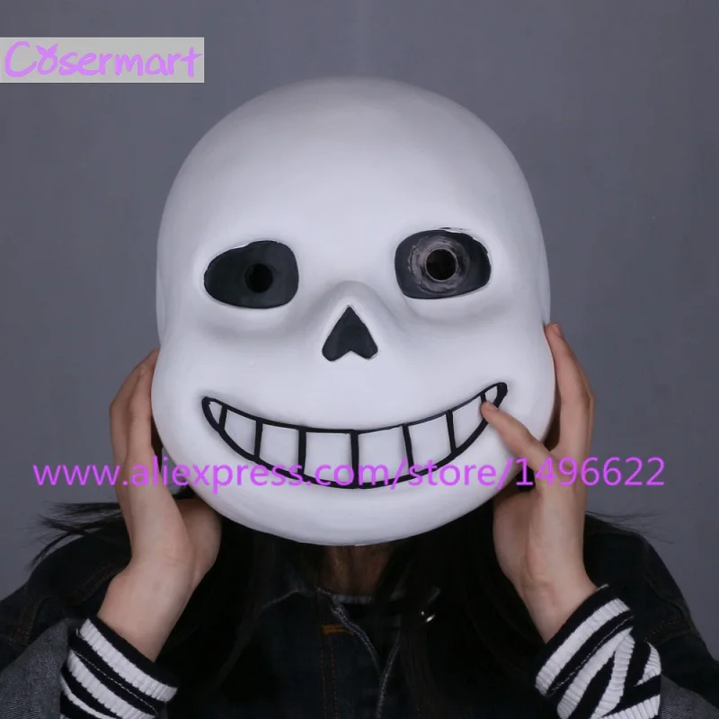 

Hot Game Undertale Mask Hard Latex Cosplay Sans helmet Full Head Masks Halloween Party Prop