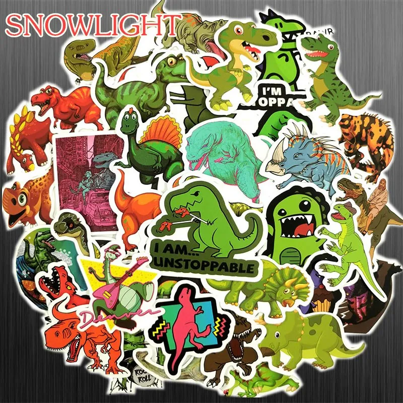 50PCS Animal Cartoon Stickers Dinosaur Kid Sticker Set For Children Travel Case Bicycle Laptop Notebook Toy Anime Stickers