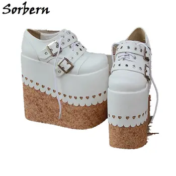 

Sorbern Designer Shoes Women High Quality Pumps Multi Buckle Straps Spring Punk Ladies Pumps Size 10 Platform High Heels