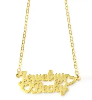 custom two layered name necklaces