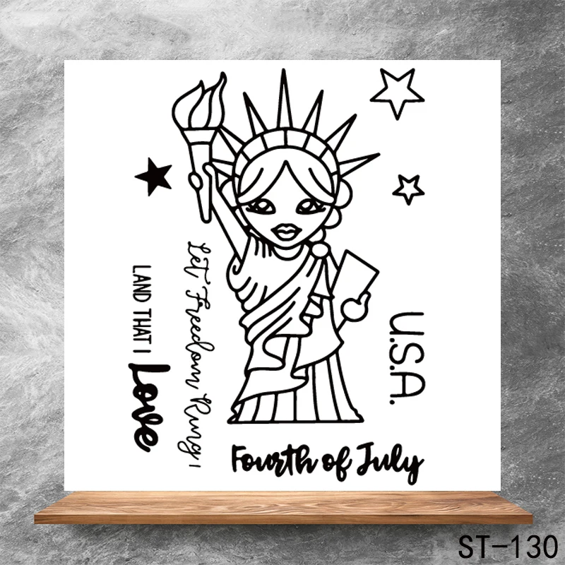 

Statue of Liberty blessing Transparent Clear Stamps DIY Scrapbooking Album Card Making DIY Decoration Making Embossing Stencil