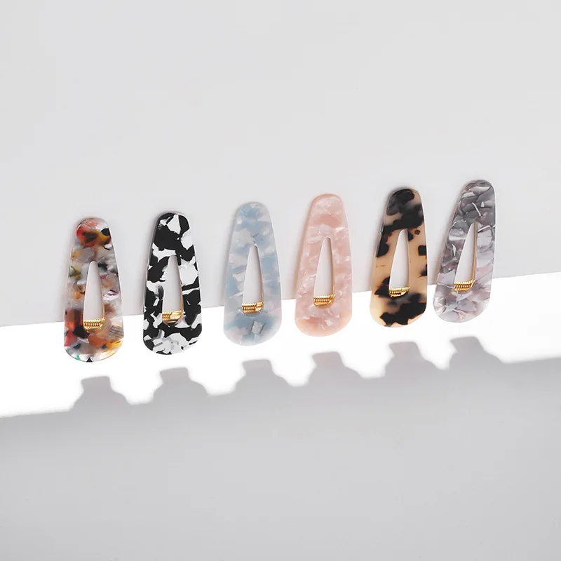 

2019 New Women Girls Acrylic Hollow Waterdrop Hair Clips Hairpins Barrettes Headband Hair Accessories Wholesale