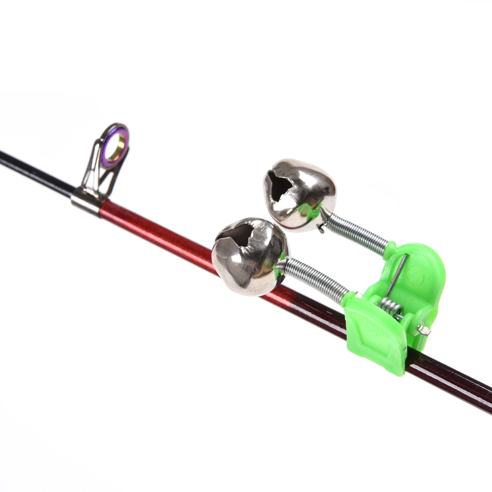 

50Pcs Fishing Alarm 4.5cm Fishing Rod Pole Tip Clip Twin Bells Ring Alarm Alert Ring Fishing Tools