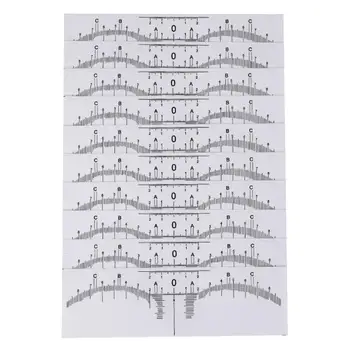 

50 PCS One-time Microblading Makeup Brow Measure Eyebrow Guide Ruler Permanent Tools Sep 8