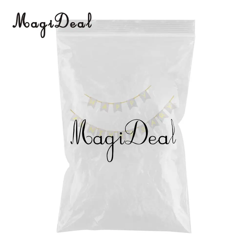 MagiDeal Happy Anniversary Paper Banner Garland Sign Home Party Hanging Decor Photo Prop 3 m