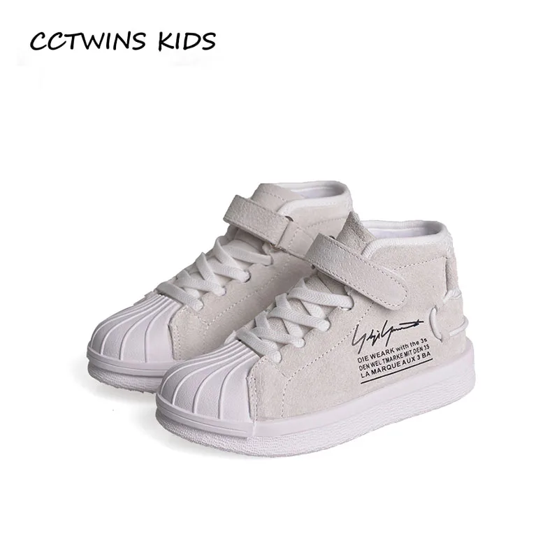 

CCTWINS KIDS 2018 Autumn Baby Girl Genuine Leather Trainer Children Fashion Sport Sneaker Boy Casual High Top Sneaker FH2277