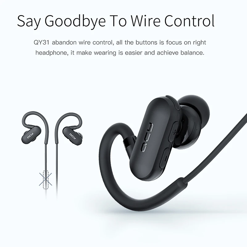 QCY QY31 IP4X водонепроницаемые наушники Беспроводная Спортивная bluetooth V4.1 гарнитура