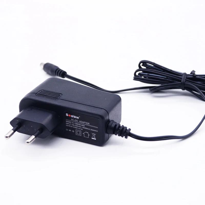 Soshine AC DC Adapter DC 12V 1A AC 100-240V Converter Adapter Charger Power Supply EU Plug Soshine AC DC Adapter DC 12V 1A AC 100-240V Converter Adapter Charger Power Supply EU Plug