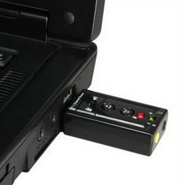 Dhl ИЛИ ems 200 шт USB в 3D Аудио USB адаптер звуковой карты 7,1 канал профессиональная гарнитура микрофон 3,5 мм разъем