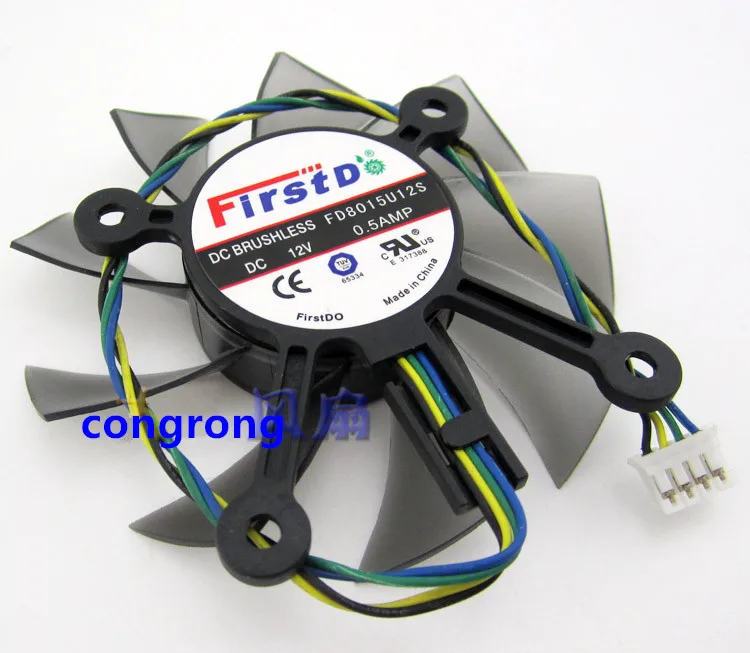 R128015SU/FD8015U12S 75 мм 43 12 В 0.5A 4 провода 4Pin PC Кулер для видеокарты кулер вентилятор ASUS