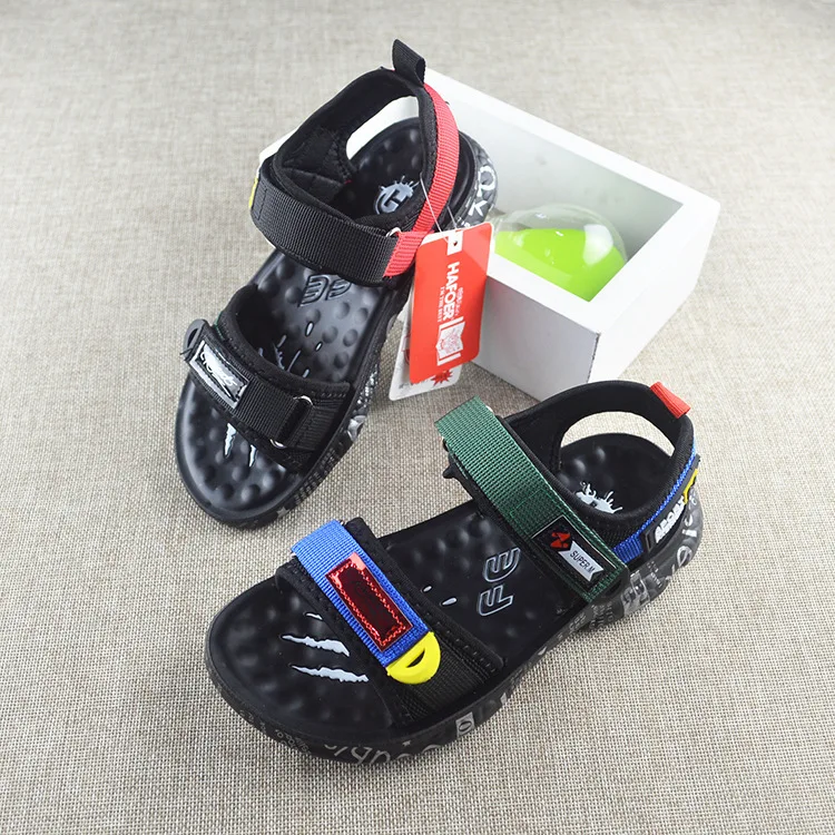 

2019 summer haval children's new soft bottom casual beach shoes big children's fashion tide shoes sandals