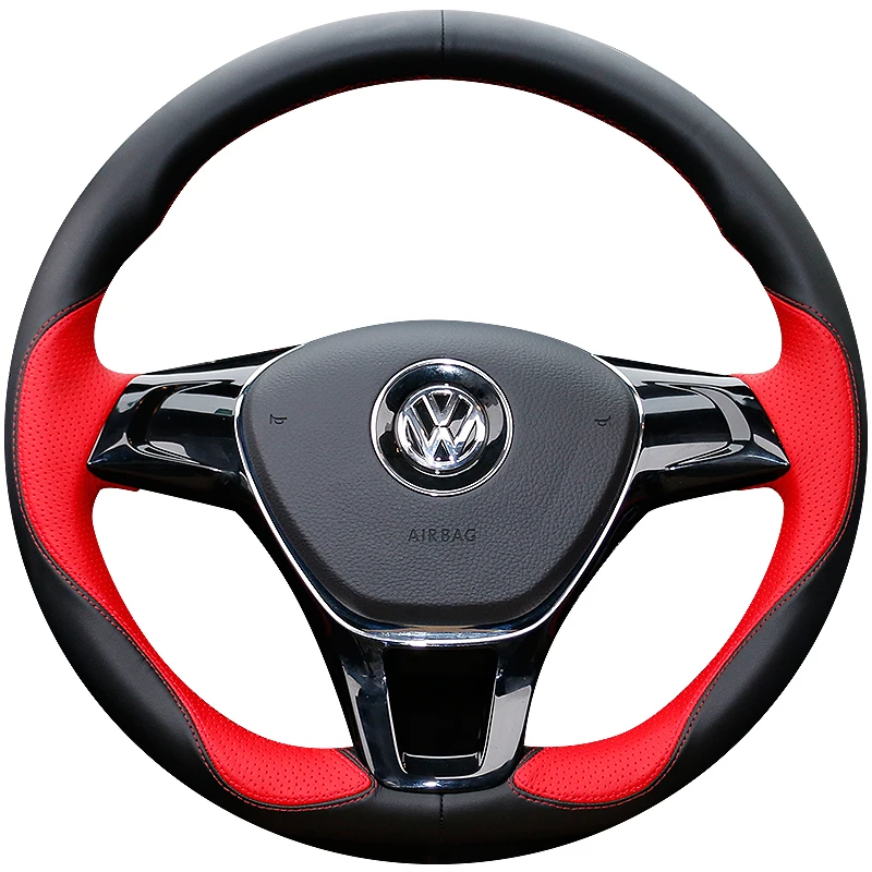 38cm Genuine Leather DIY Steering Wheel Cover Steering Coversdiy
