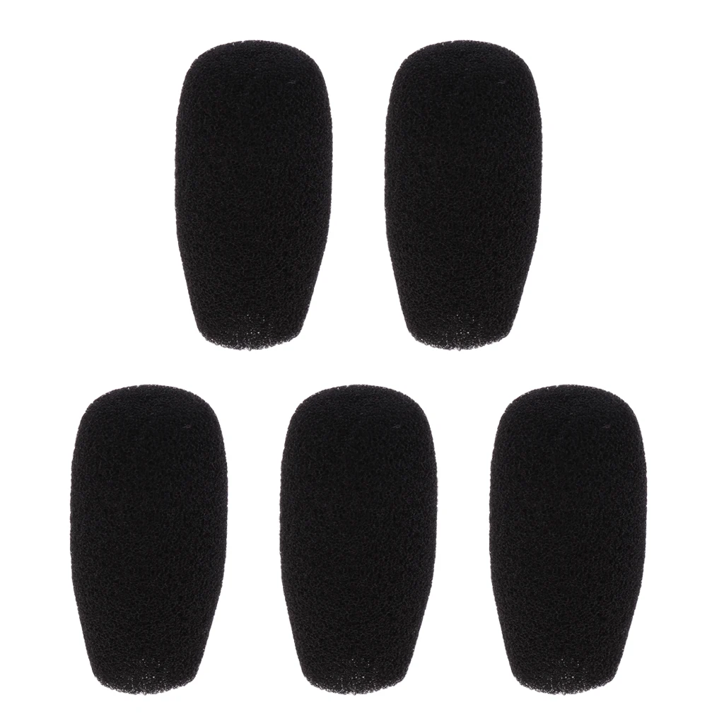 5 Pieces Black Microphone Mic Sponge Windshields Wind Muffs Covers for Meeting Conference Gooseneck Microphone Parts