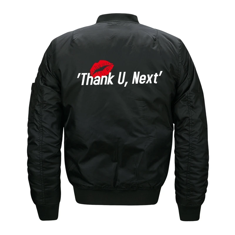 Print Thank U Next Jackets Men Army 