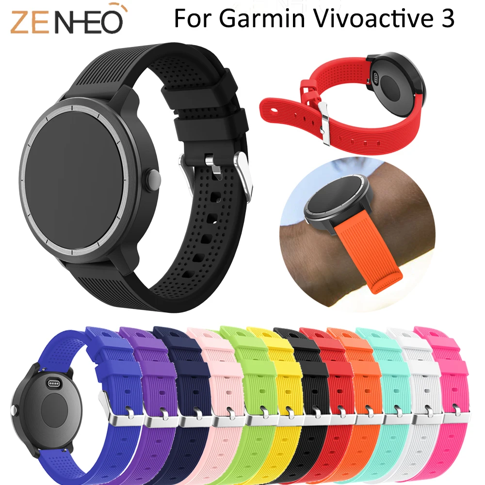 Силиконовый ремешок для часов Garmin vivoactive 3 сменный Samsung Galaxy Watch 42 мм gear s2 спортивный