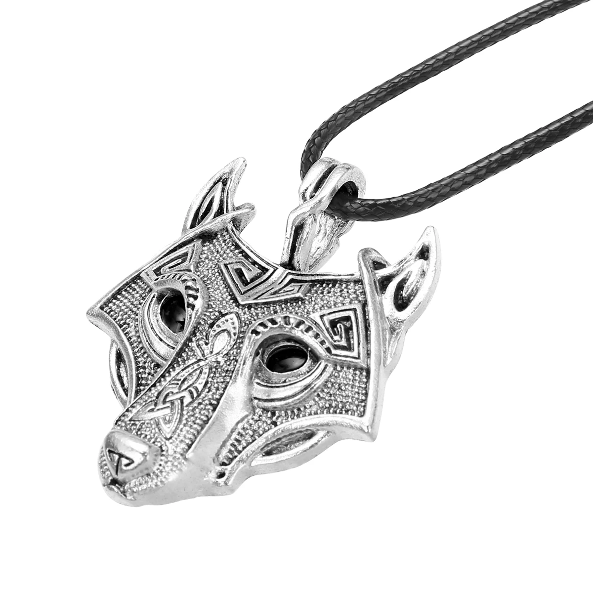Retro Animal Head Necklaces Shellhard Vintage Mens Boys Wolf  Pendant Necklace Fashion Jewelry Bijoux Erkek kolye