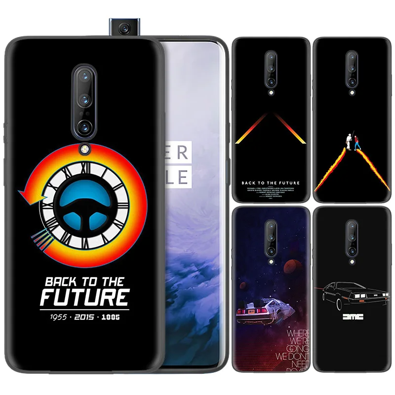 

Business Pattern Phone Black Rubber Soft Silicone Case Bag Cover for 1+ Oneplus 6T Cases 6 7 Pro 5G Fundas Back To The Future