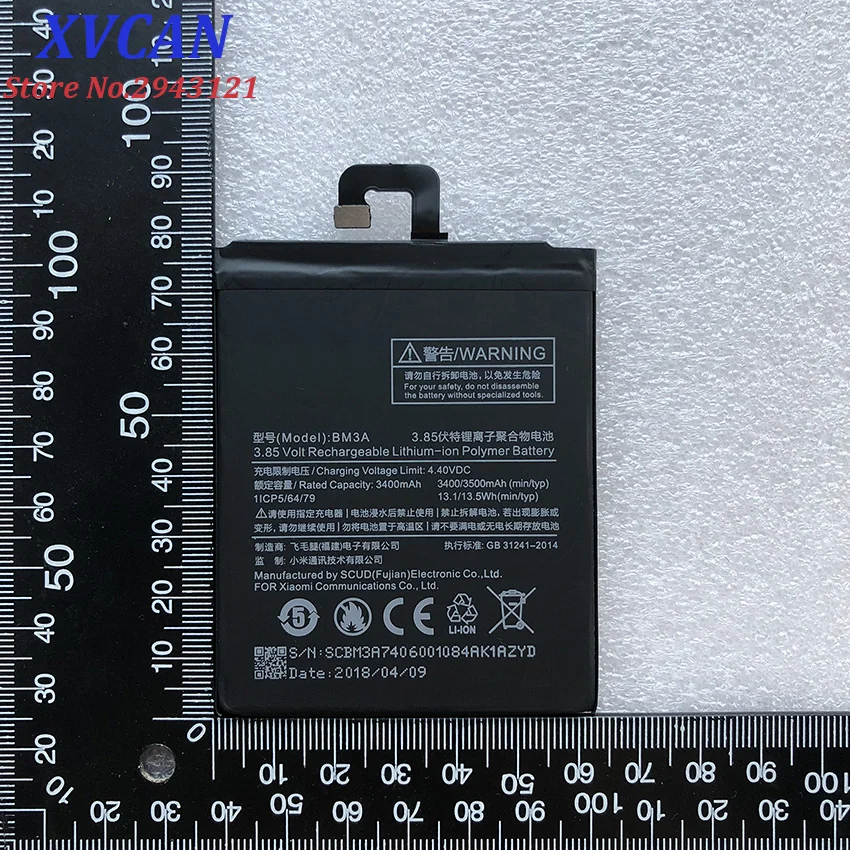 

Original Phone Battery BM3A For Xiaomi Note 3 Xiao mi Note3 Replacement Battery 3500mAh High Capacity Phone Batteries