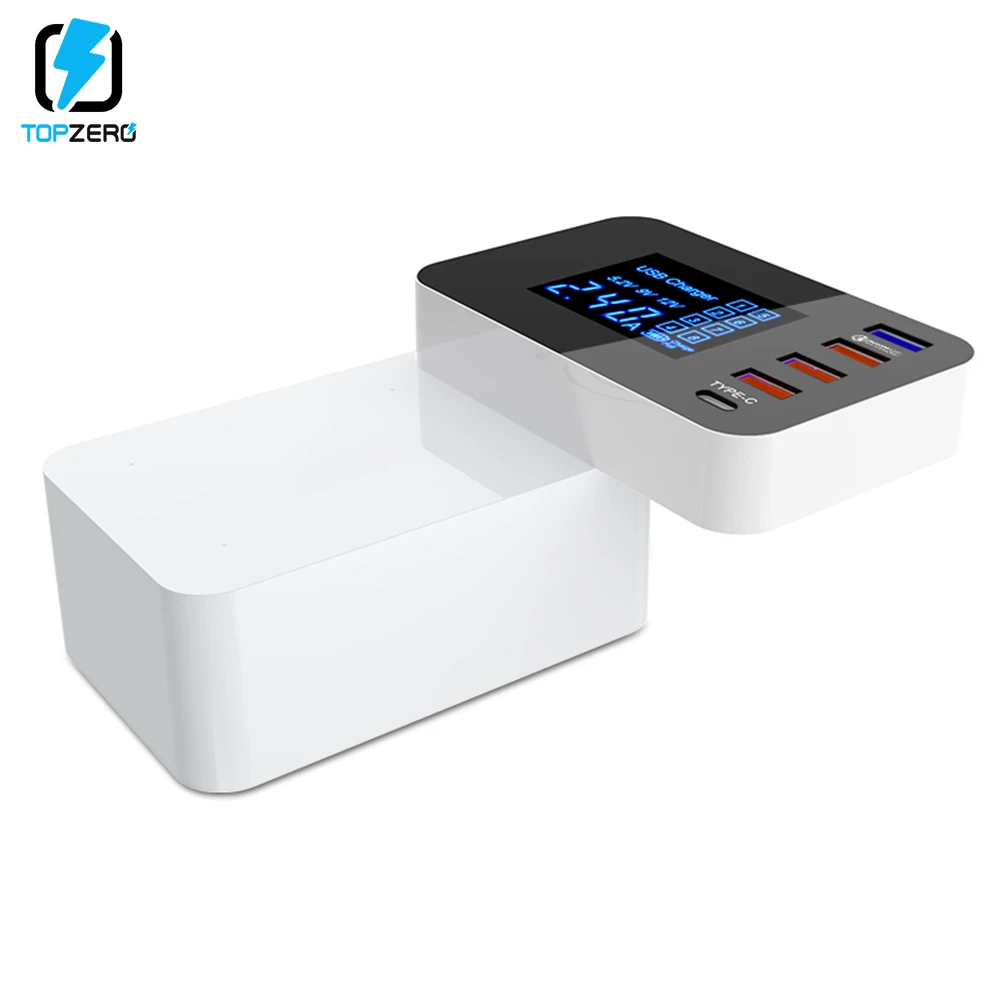 Зарядное устройство USB Quick Charge 3 0 Smart type C светодиодный дисплей док станция