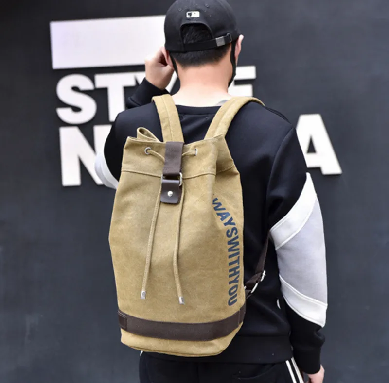 Уличный мужской брезентовый Рюкзак на шнурке с буквенным принтом, армейские сумки, Тактическая Военная спортивная сумка, складной походный рюкзак