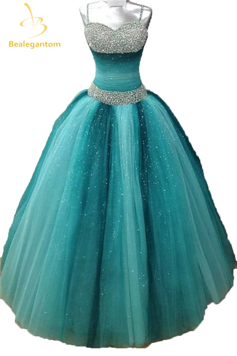 

2016 New Sweetheart Spaghetti Strap Ball Gown Quinceanera Dresses Sweet 16 Dresses For 15 Years Party Gown QA861