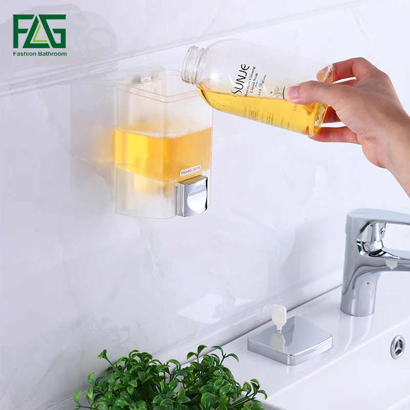 

Cheapest 700ML Soap Dispenser Wall Mounted Soap Shampoo Dispenser Shower Helper For Bathroom Hospital Hotel Supply