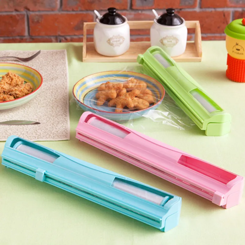 Creative Home Cling Film Cutter with stainless steel blade Cutting