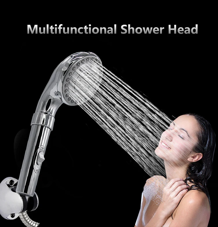 Zhangji 4 Функция Showerhead Ванная комната экономии воды Температура Ванна Душ спрей Ванная комната ручной пожаротушения Насадки для душа