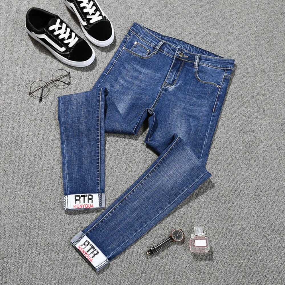 Online AudWhale mujeres 5XL Jeans verano alta cintura de las mujeres pantalones vaqueros Casual Plus tamaño pantalones vaqueros para las mujeres