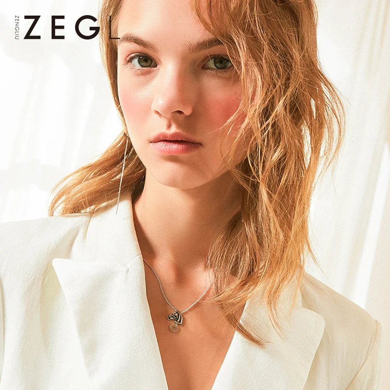 

ZEGL Zebra Necklace Pendant Clavicle Chain Personalized Necklace chokers necklaces for women Neck chain