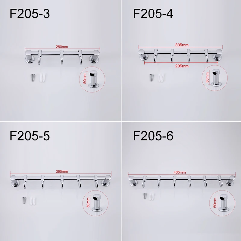 Frap цинковый сплав хромированный крючок для одежды Гибкая горка для ванной комнаты вешалка для полотенец 4 варианта F205-3/4/5/6