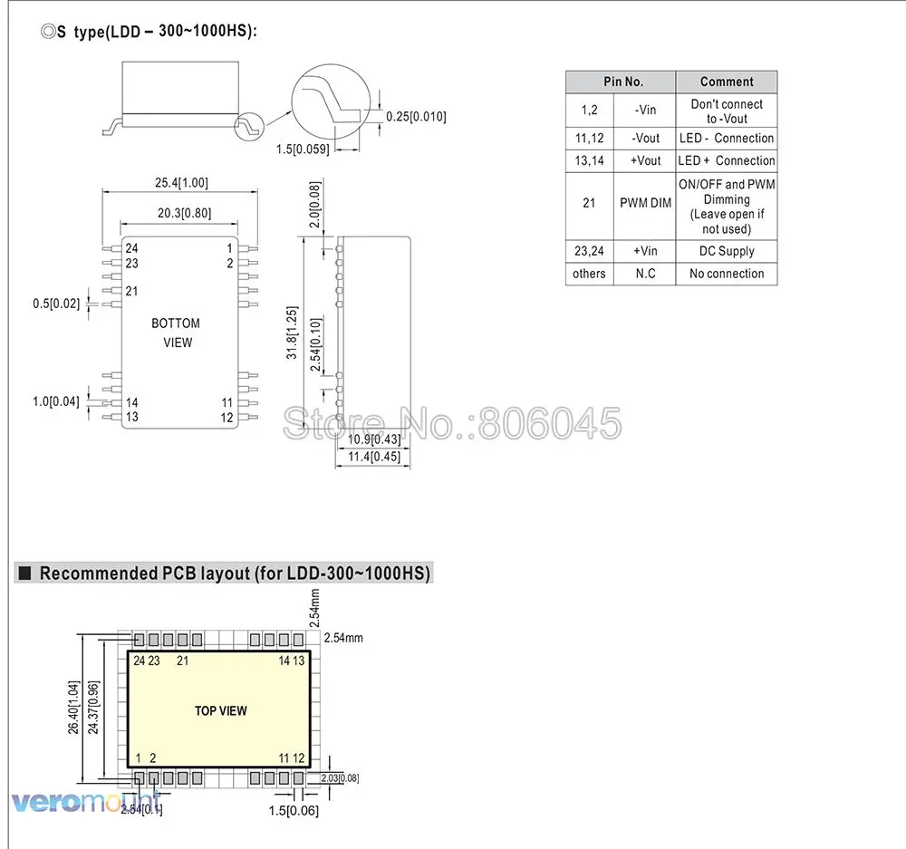 Meanwell LDD-350H LDD-500H LDD-600H LDD-700H LDD-1000H dc-dc источники постоянного тока шаг вниз светодиодный драйвер светодиодный Coverter