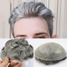 Eversilky – perruque toupet 0.04-0.05 à peau fine pour homme, postiche naturel, couleur 1B65, système de remplacement