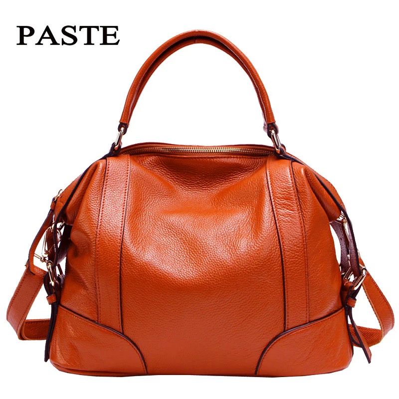 

PASTE Female First layer cowhid Totes Women Shoulder bag Leather Messenger Bags fashion Satchel bag Handbags Crossbody bags