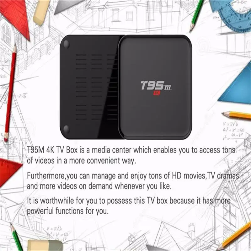 2020 Explosion T95M Android Google Интернет ТВ Box с четырехъядерным S905X 64 бит 2 ГБ 8 4 ГГц WiFi