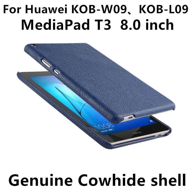

Case Cover Cowhide For Huawei MediaPad T3 Sleeve Honor Play Tablet2 8 Protective Protector Genuine Leather KOB-W09 KOB-L09 shell