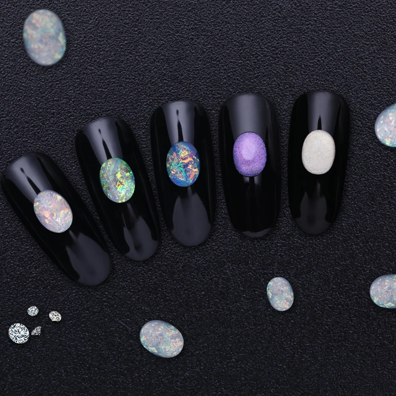 

20Pcs Crystal Nail Rhinestones Glitter Bling Stones Flat Bottom Colorful Shiny 3D Accessories Nail Art Decorations DIY