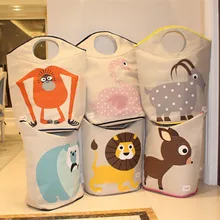 Grande Buanderie de Pliage Panier De Rangement Paniers pour Sale Vêtements de Bande Dessinée Enfants Jouet Pochette De Rangement Seau Bacs Organisateur Fourre-Tout Sac