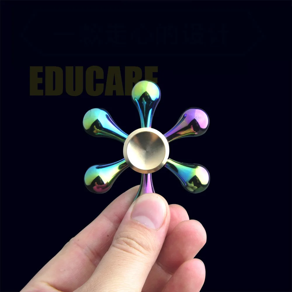 

Funny Toy Fidget Spinner Metal Alloy EDC Hand Spinner for Autism and ADHD Birthday Gift Colorful