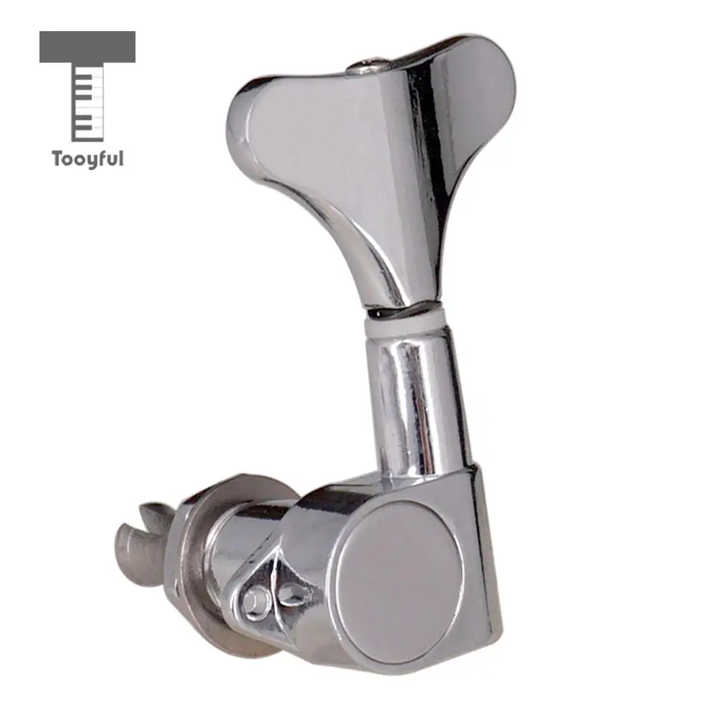 Tooyful Electric Bass String Tuning Peg Tuner Sealed Fish Tail Button for 4/5/6 String Bass