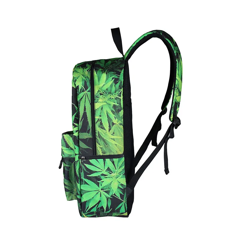 Backpacks with Cannabis and Other Patterns Backpacks