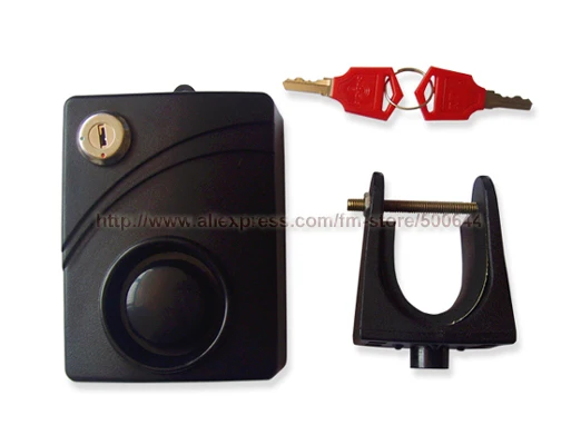 

Bike Bicycle 105DB Sound Vibration Anti-theft Security Alarm Lock with Keys and Holder & 5PCS/Lot Free Shipping