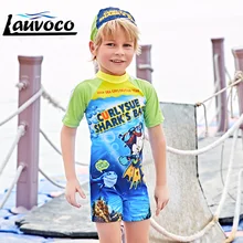 Нижнее белье с рисунком из мультфильма трусы Одна деталь купальные костюмы для мальчиков и девочек; купальник с коротким рукавом детский купальник с принтом Кепки ванный комплект плюс Размеры 2XL