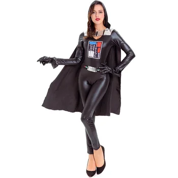 

Sexy Vader Costume For Adult Movie Star Wars The Force Awakens Villain Halloween Costumes For Women