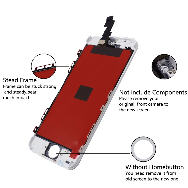 Высококачественный полный комплект ЖК дисплей для iPhone 5C сенсорный экран Главная