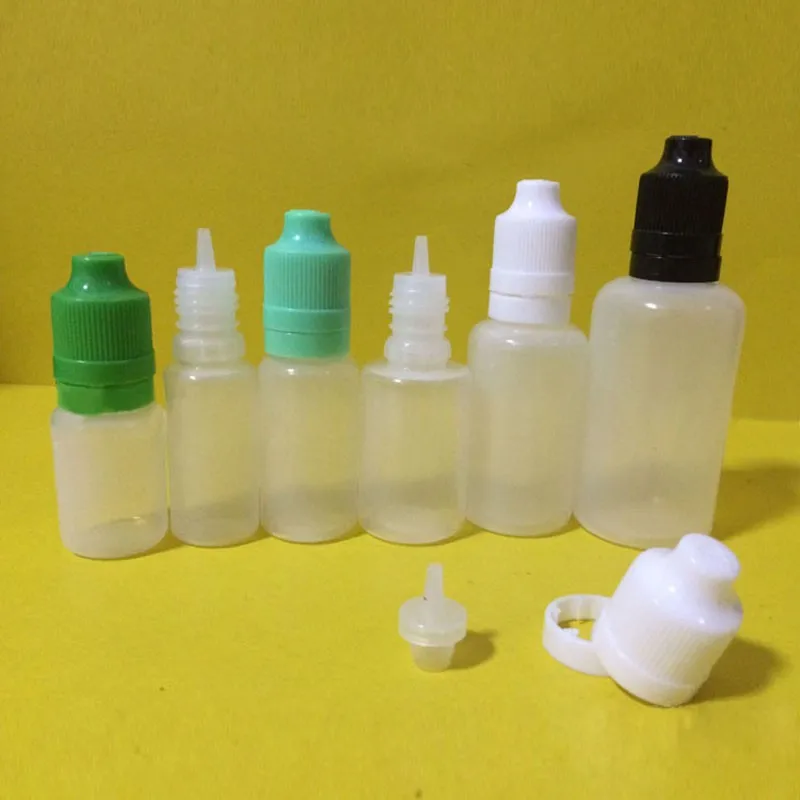 5ml 10ml 15ml 20ml 30ml 50ml Plastic Squeezed PE Tamper Proof Dropper