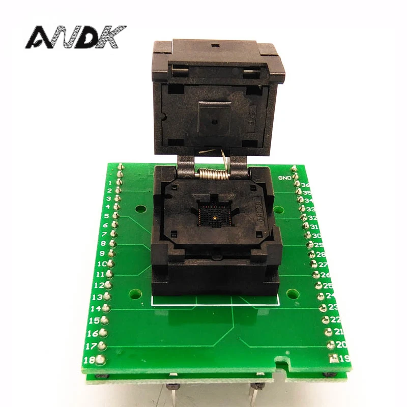

QFN36 MLF36 WLCSP36 to DIP36 Programming Adapter Pin Pitch 0.5mm IC Body Size 6x6m IC550-0364-016-GTest adapter SMT Test Socket