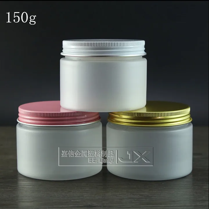 

150g/ml Frosted Clear Plastic Empty Jar Bottle Wholesale Retail Refillable Originales Cosmetic Cream Candy Sample Containers